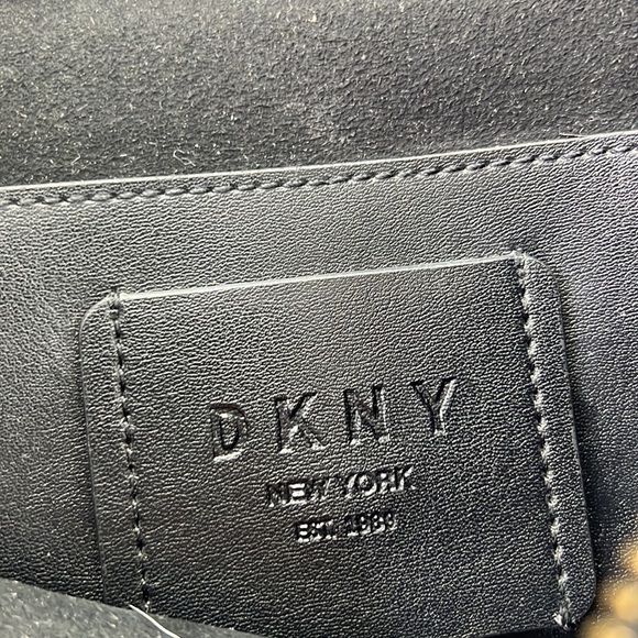DKNY  Black Leather Studded Crossbody Purse - Picture 6 of 10